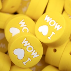 Inserto I Love Mom in silicone – Dettaglio dolce per accessori handmade e regali affettuosi