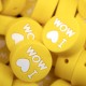 Inserto I Love Mom in silicone – Dettaglio dolce per accessori handmade e regali affettuosi