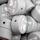 Inserto I Love Mom in silicone – Dettaglio dolce per accessori handmade e regali affettuosi