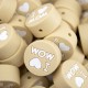 Inserto I Love Mom in silicone – Dettaglio dolce per accessori handmade e regali affettuosi
