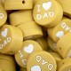 Inserto I Love Dad in silicone – Dettaglio affettuoso per accessori neonato e handmade