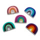 Inserto Arcobaleno Multicolor in silicone – Dettaglio creativo per portaciucci e articoli handmade