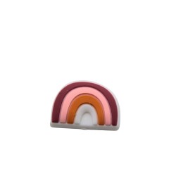Inserto Arcobaleno Multicolor in silicone – Dettaglio creativo per portaciucci e articoli handmade