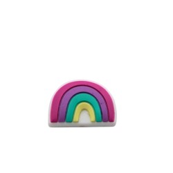 Inserto Arcobaleno Multicolor in silicone – Dettaglio creativo per portaciucci e articoli handmade