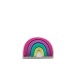 Inserto Arcobaleno Multicolor in silicone – Dettaglio creativo per portaciucci e articoli handmade