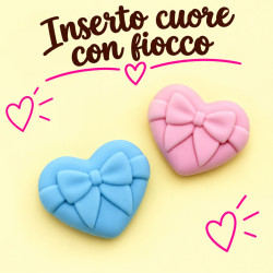 Inserto Cuore con Fiocco – Un tocco di dolcezza per creazioni uniche