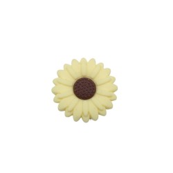 Inserto Girasole in silicone – Dettaglio floreale per portaciucci e accessori handmade