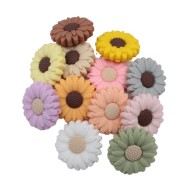 Inserto Girasole in silicone – Dettaglio floreale per portaciucci e accessori handmade