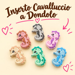 Inserto Cavalluccio Marino in silicone – Dettaglio marino per accessori handmade e neonati