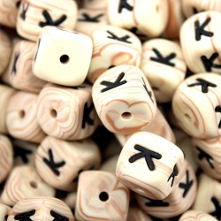 Lettere 12mm Silicone Effetto Legno