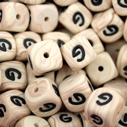 Lettere 12mm Silicone Effetto Legno