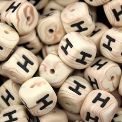 Lettere 12mm Silicone Effetto Legno