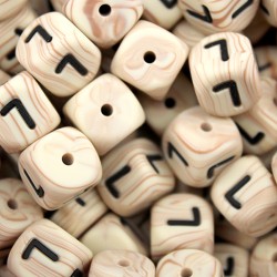 Lettere 12mm Silicone Effetto Legno