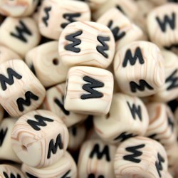 Lettere 12mm Silicone Effetto Legno