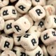 Lettere 12mm Silicone Effetto Legno