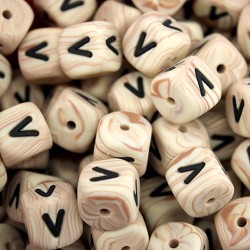 Lettere 12mm Silicone Effetto Legno