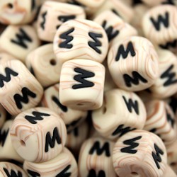 Lettere 12mm Silicone Effetto Legno