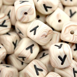 Lettere 12mm Silicone Effetto Legno
