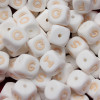 Lettere 12 mm Silicone  Bianco/Beige