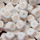 Lettere 12 mm Silicone  Bianco/Beige
