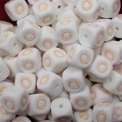 Lettere 12 mm Silicone  Bianco/Beige