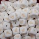 Lettere 12 mm Silicone  Bianco/Beige