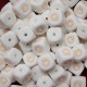 Lettere 12 mm Silicone  Bianco/Beige