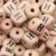 Lettere 12mm Legno Stampato in Superficie