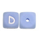 Lettere 12mm Silicone Azzurro Pastello/Bianco