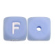 Lettere 12mm Silicone Azzurro Pastello/Bianco