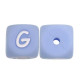 Lettere 12mm Silicone Azzurro Pastello/Bianco