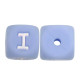 Lettere 12mm Silicone Azzurro Pastello/Bianco