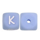 Lettere 12mm Silicone Azzurro Pastello/Bianco