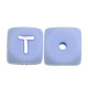 Lettere 12mm Silicone Azzurro Pastello/Bianco