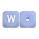 Lettere 12mm Silicone Azzurro Pastello/Bianco