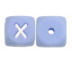 Lettere 12mm Silicone Azzurro Pastello/Bianco