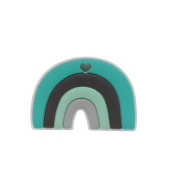 Massaggiagengive Arcobaleno Multicolor in silicone – Accessorio creativo e sicuro per neonati e handmade