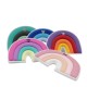 Massaggiagengive Arcobaleno Multicolor in silicone – Accessorio creativo e sicuro per neonati e handmade