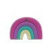 Massaggiagengive Arcobaleno Multicolor in silicone – Accessorio creativo e sicuro per neonati e handmade