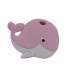Massaggiagengive Balena in silicone – Accessorio sicuro e marino per neonati e handmade