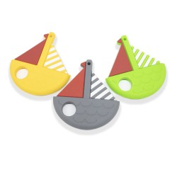 Massaggiagengive Barca in silicone personalizzabile – Accessorio sicuro e creativo per neonati e accessori handmade