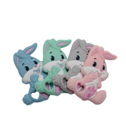 Massaggiagengive Bugs Bunny in silicone – Accessorio divertente e sicuro per neonati handmade