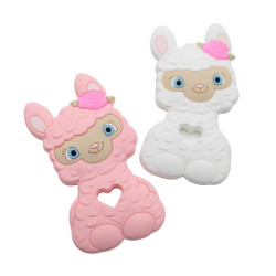 Massaggiagengive Lama in silicone – Accessorio sicuro e creativo per neonati e handmade