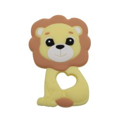Massaggiagengive Leone in silicone – Accessorio sicuro e giocoso per neonati e creazioni handmade
