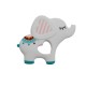 Massaggiagengive Elefante in silicone – Accessorio sicuro e creativo per neonati handmade