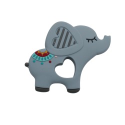 Massaggiagengive Elefante in silicone – Accessorio sicuro e creativo per neonati handmade