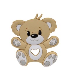 Massaggiagengive Orso in silicone – Accessorio tenero e sicuro per neonati e handmade
