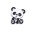 Panda azzurro pastello