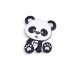 Massaggiagengive Panda in silicone – Accessorio tenero e sicuro per neonati e creazioni handmade