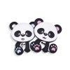 Massaggiagengive Panda in silicone – Accessorio tenero e sicuro per neonati e creazioni handmade